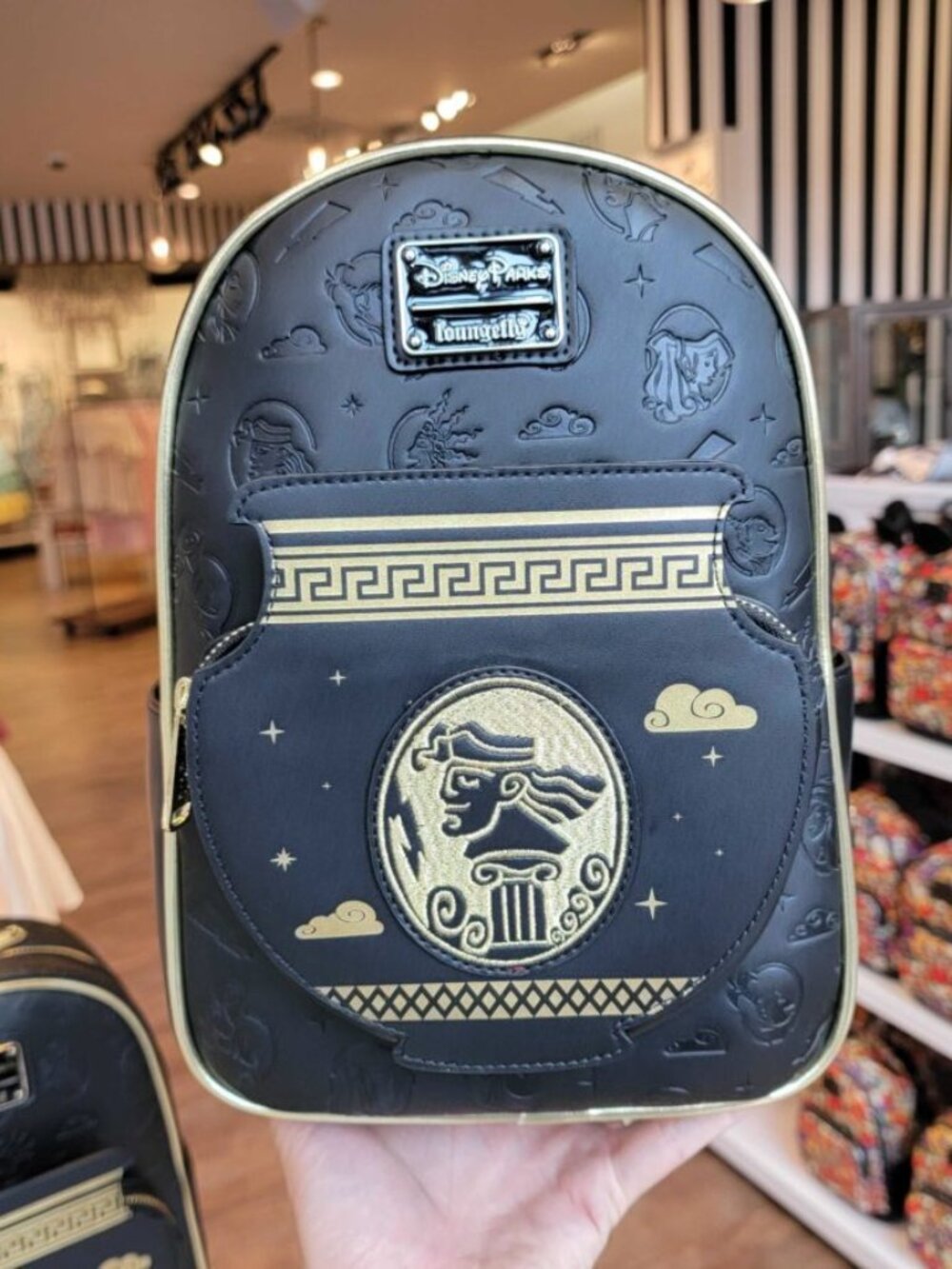 Loungefly Disney Parks Hercules Black Gold Vase Mini Backpack Bag New With Tags